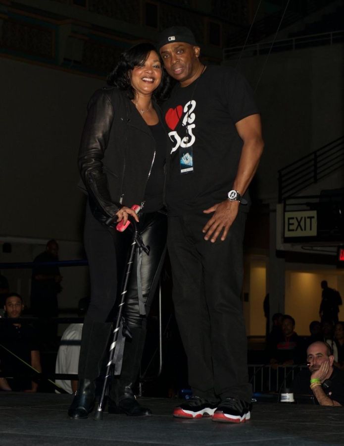 Lady B & DJ Gary O Dressed in All Black