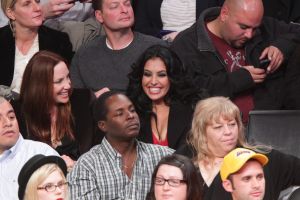 Celebrities At The Lakers Game